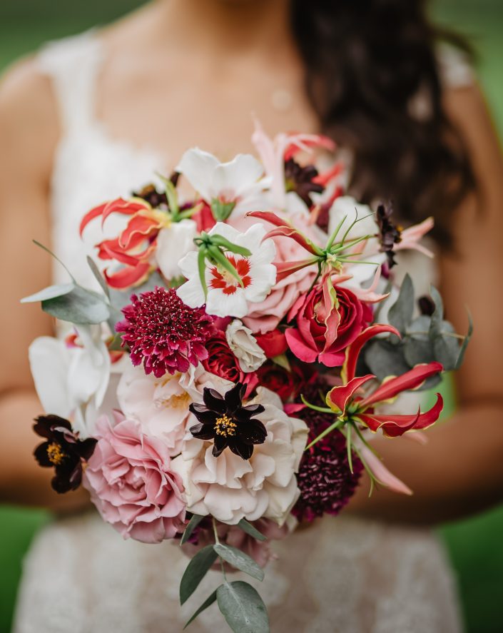 Colourfull bridal buquet